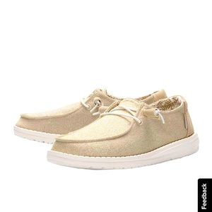 NWOT Hey Dude Stretch Wendy size 8 sparkle beige
